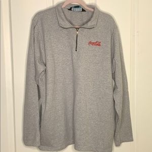 Coca Cola Embroidered Quarter Zip Sweater